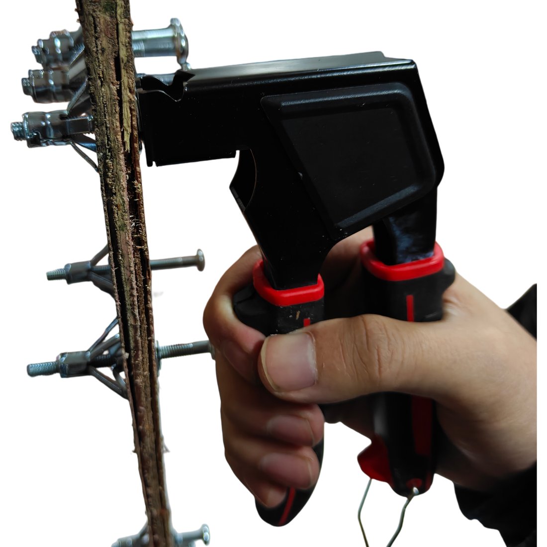Hollow-wall anchor setting tool being used on plasterboard